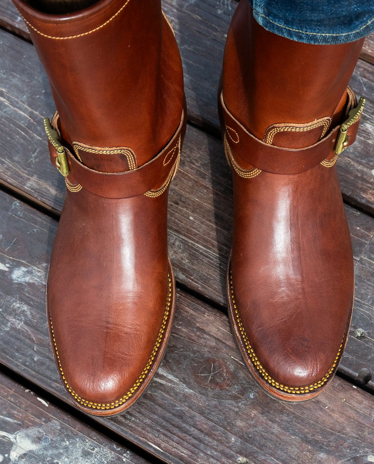 Photo by rustic.boots on April 26, 2026 of the Fortis Boots Yudistira in Wickett & Craig Medium Brown English Bridle.