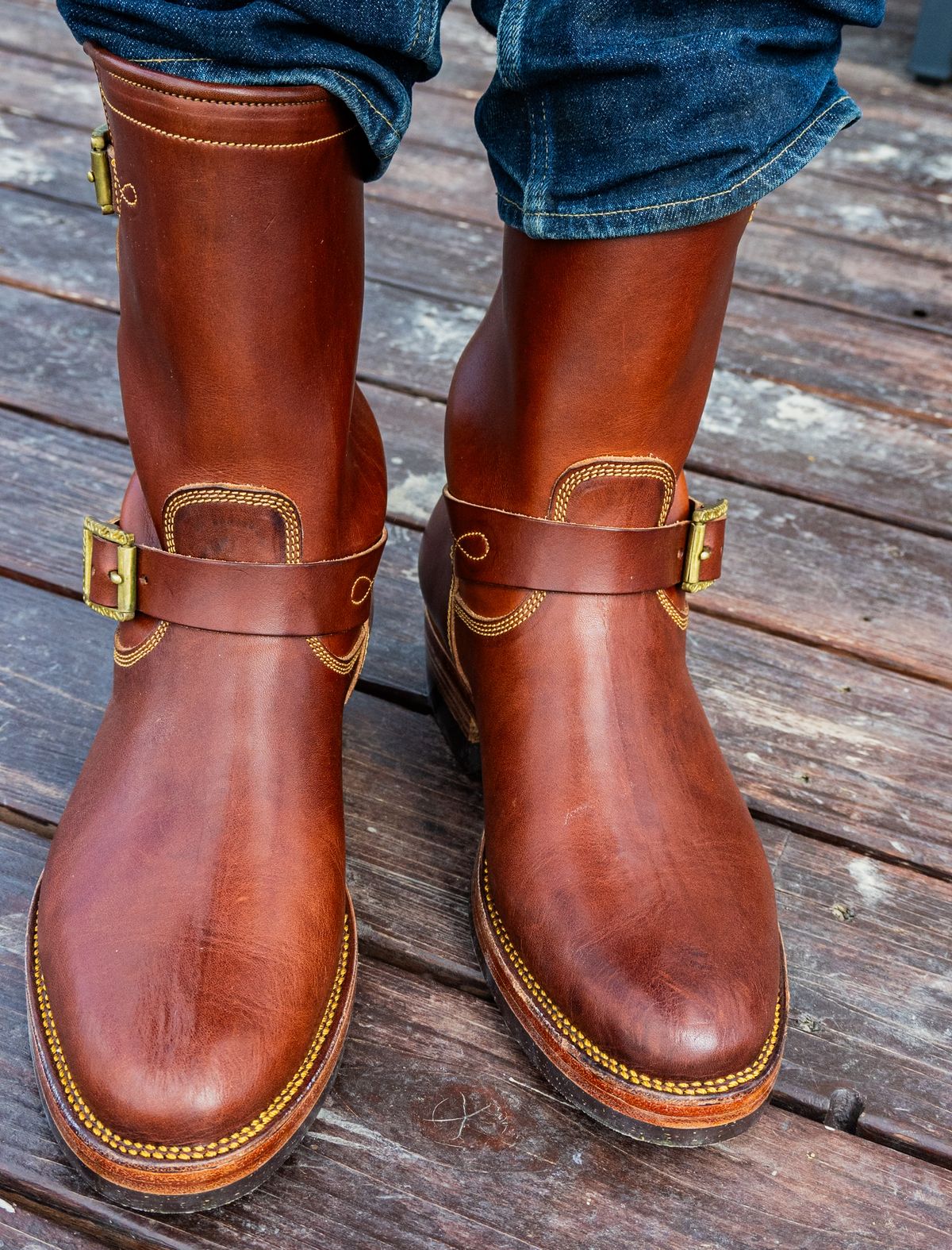 Photo by rustic.boots on April 26, 2026 of the Fortis Boots Yudistira in Wickett & Craig Medium Brown English Bridle.