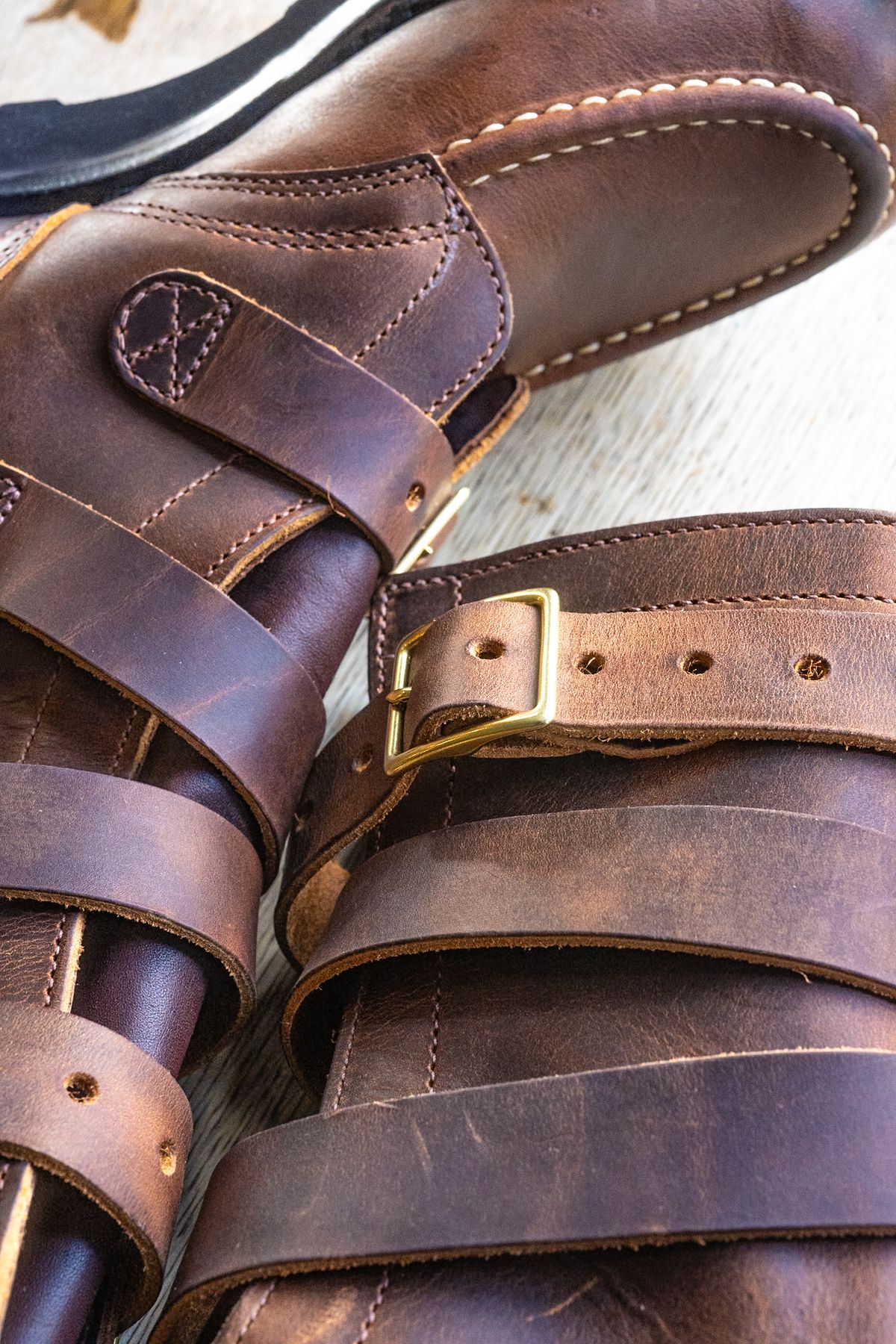 Photo by rustic.boots on October 2, 2025 of the Nicks TankerPro in Horween Orange Predator.