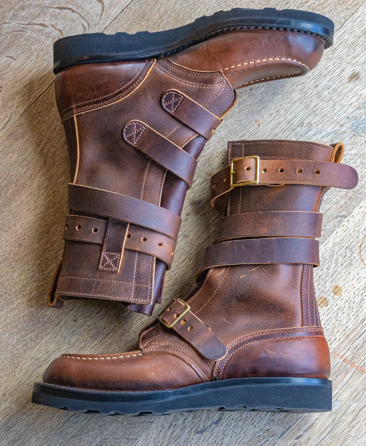 Photo by rustic.boots on October 2, 2025 of the Nicks TankerPro in Horween Orange Predator.