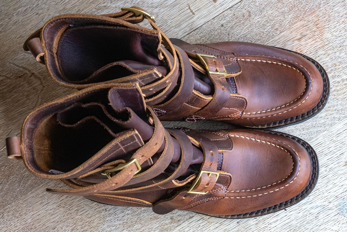 Photo by rustic.boots on October 2, 2025 of the Nicks TankerPro in Horween Orange Predator.