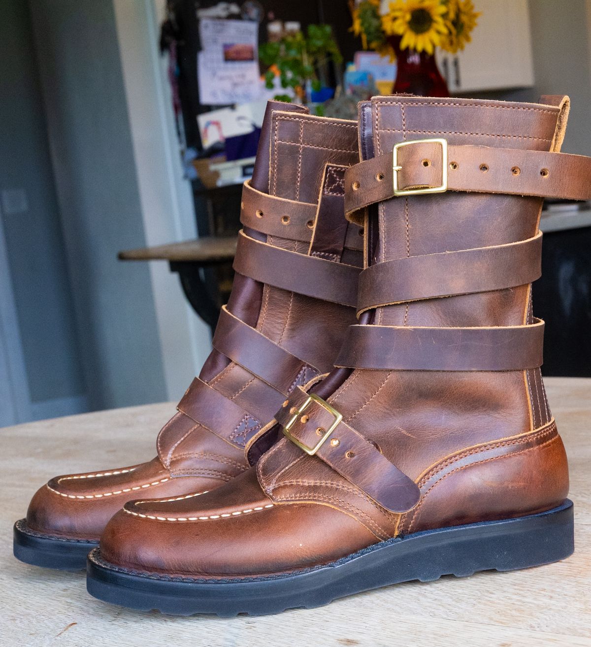 Photo by rustic.boots on October 2, 2025 of the Nicks TankerPro in Horween Orange Predator.