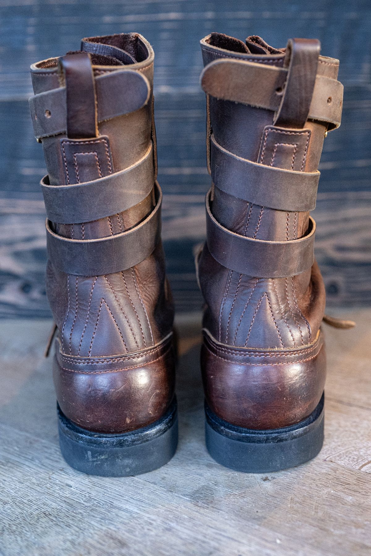 Photo by rustic.boots on December 29, 2025 of the Nicks TankerPro in Horween Orange Predator.
