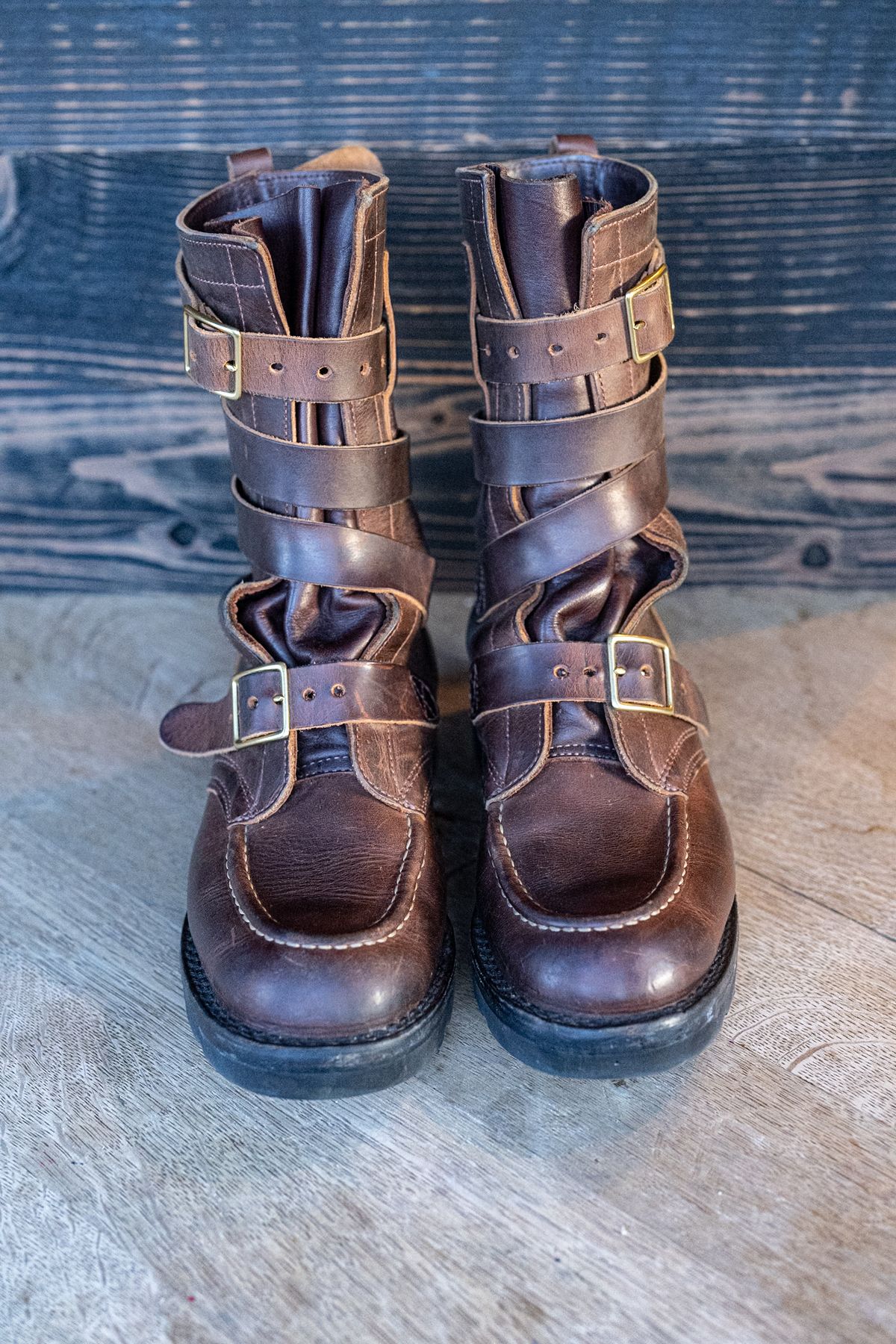 Photo by rustic.boots on December 29, 2025 of the Nicks TankerPro in Horween Orange Predator.