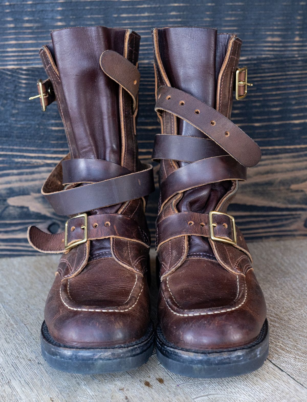 Photo by rustic.boots on February 1, 2026 of the Nicks TankerPro in Horween Orange Predator.