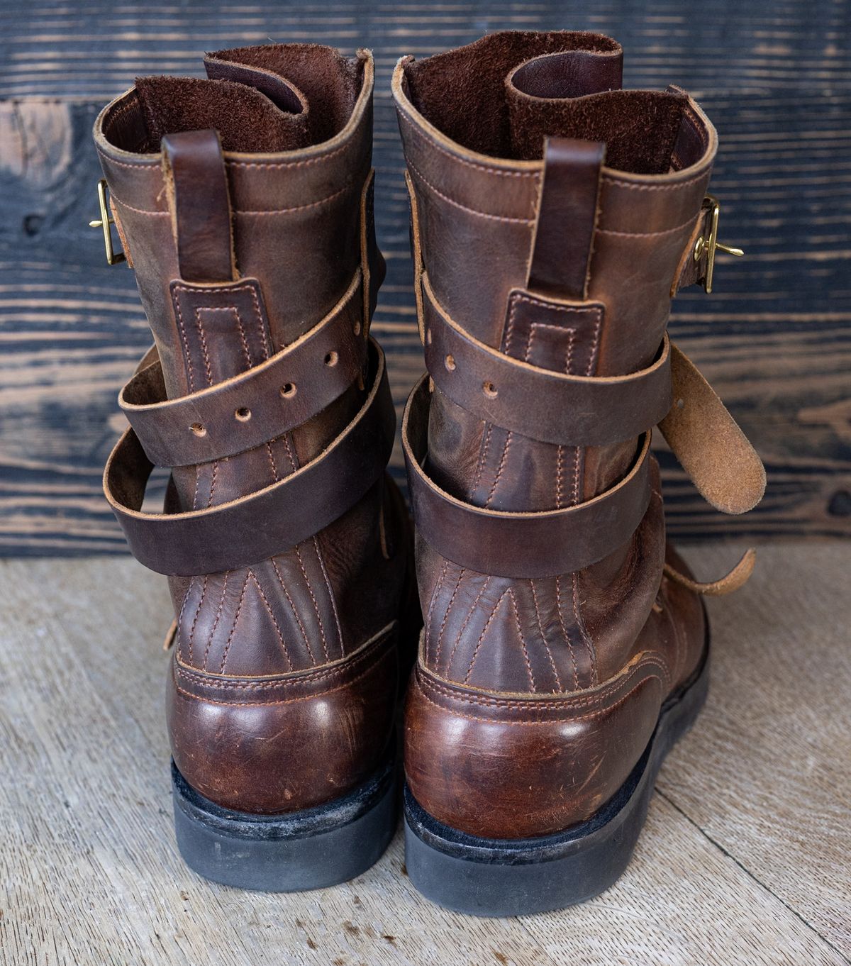 Photo by rustic.boots on February 1, 2026 of the Nicks TankerPro in Horween Orange Predator.