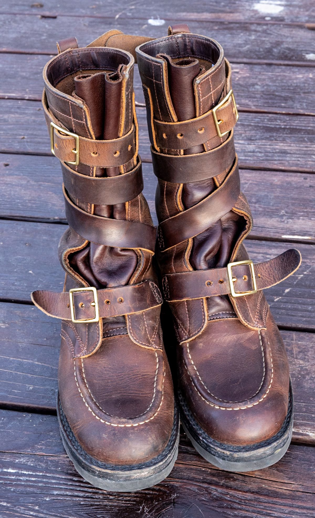 Photo by rustic.boots on March 3, 2026 of the Nicks TankerPro in Horween Orange Predator.