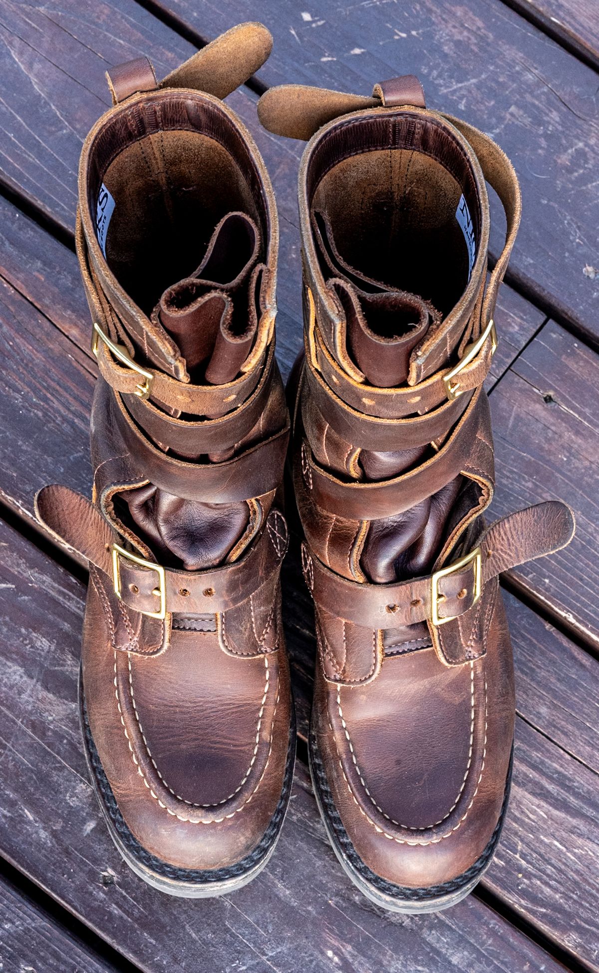 Photo by rustic.boots on March 3, 2026 of the Nicks TankerPro in Horween Orange Predator.