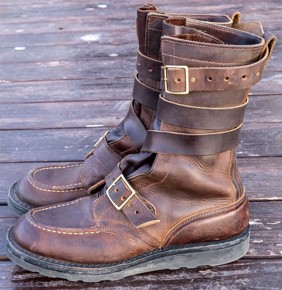 Photo by rustic.boots on March 3, 2026 of the Nicks TankerPro in Horween Orange Predator.