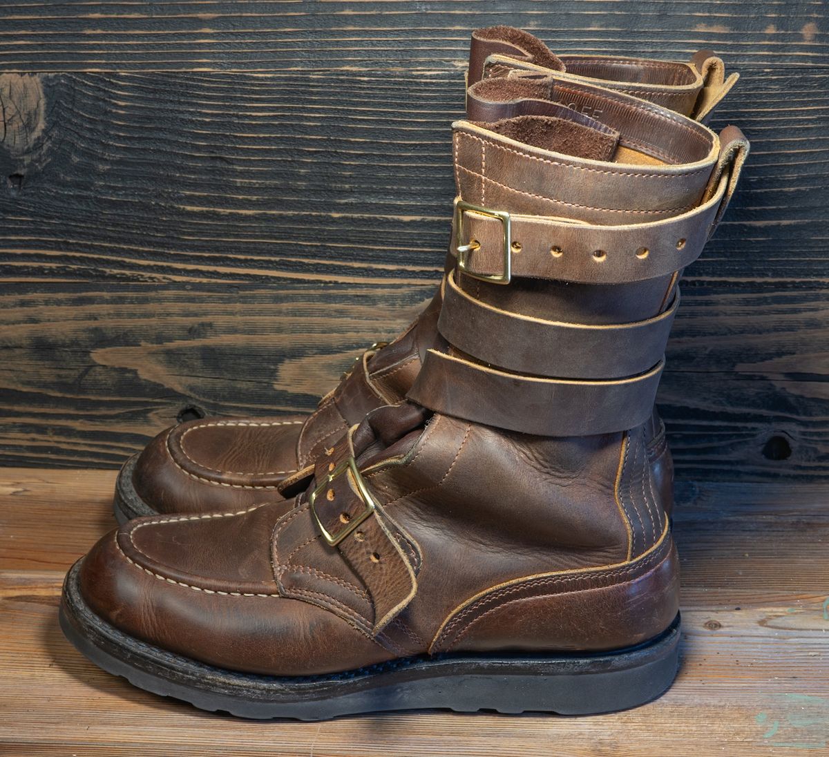 Photo by rustic.boots on April 5, 2026 of the Nicks TankerPro in Horween Orange Predator.