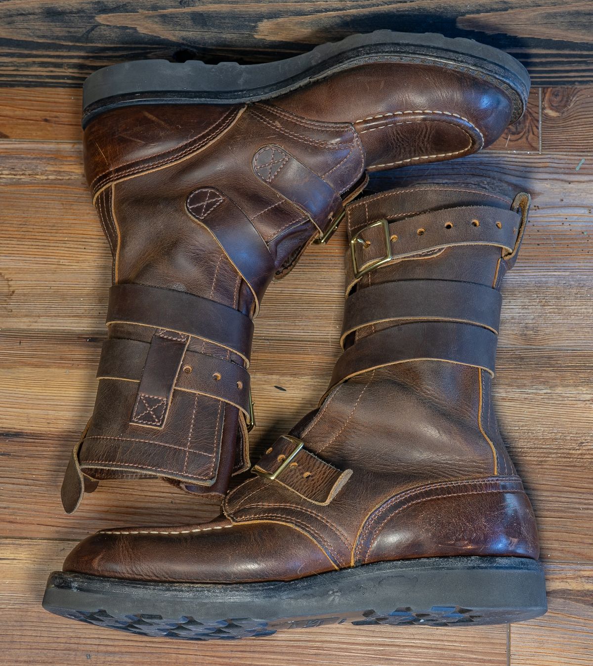 Photo by rustic.boots on April 5, 2026 of the Nicks TankerPro in Horween Orange Predator.