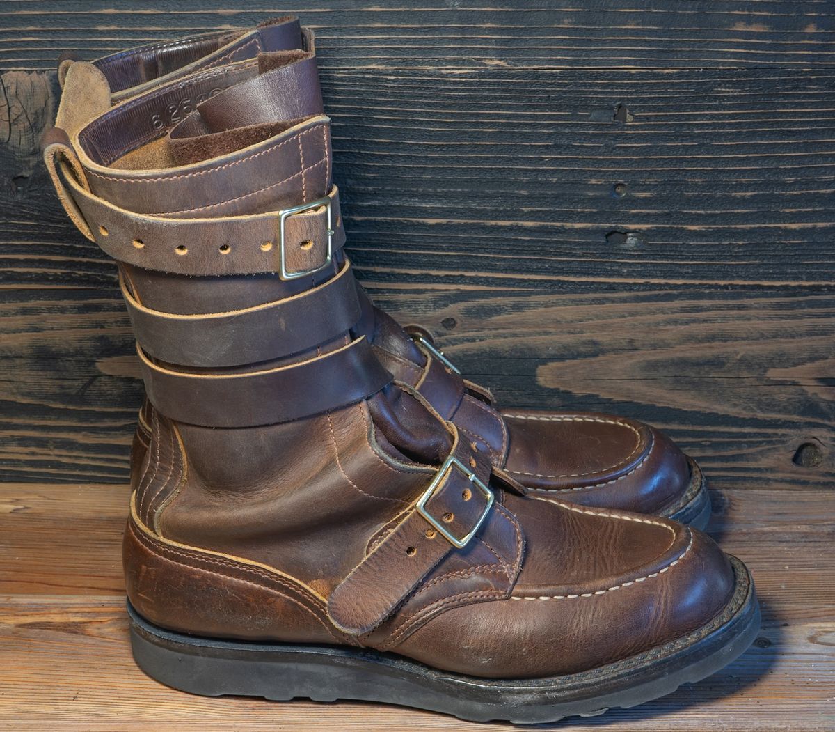 Photo by rustic.boots on April 5, 2026 of the Nicks TankerPro in Horween Orange Predator.