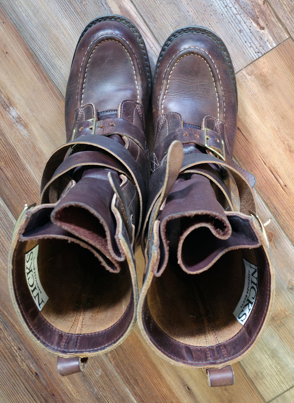 Photo by rustic.boots on April 5, 2026 of the Nicks TankerPro in Horween Orange Predator.