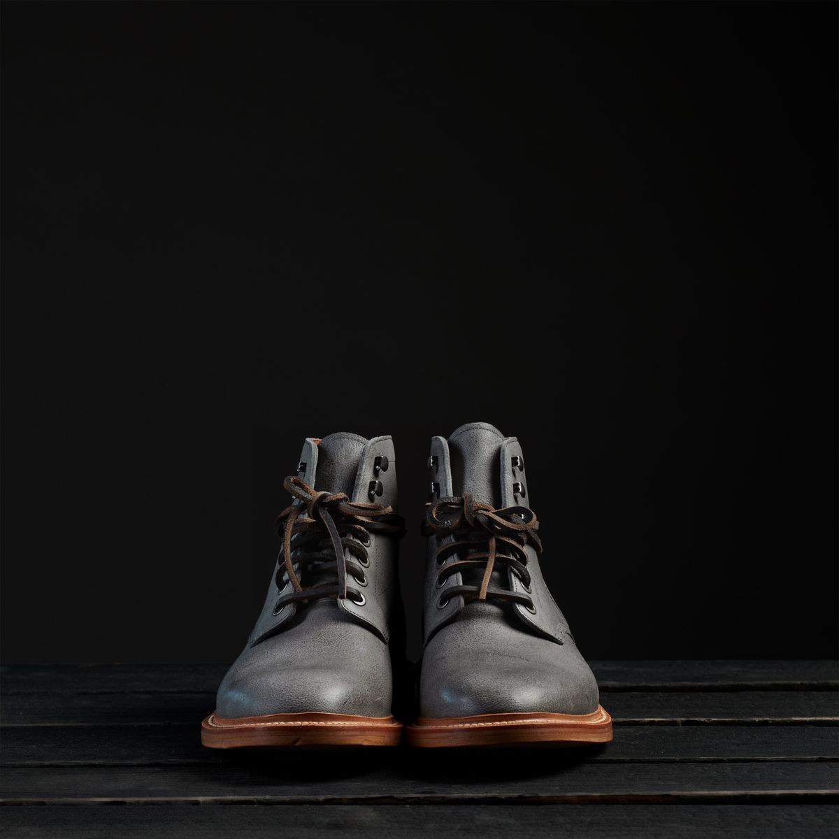 Photo by staticchapel on October 1, 2023 of the Grant Stone Diesel Boot in C.F. Stead Storm Kudu.