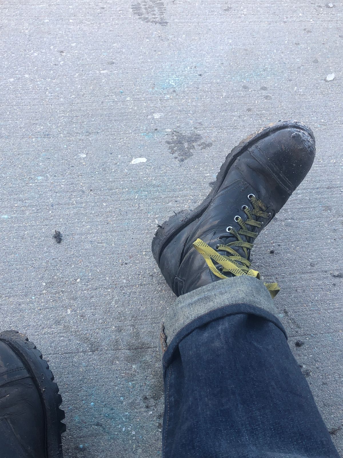 Photo by BigMunnyMunro on April 4, 2024 of the H.H. Brown Garrison Dress Boot in Black Corrected Grain Hi Shine “Teacore”.