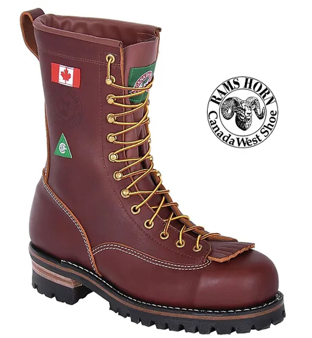 Photo by BigMunnyMunro on April 27, 2024 of the Canada West Boots Red Dog Lace To Toe CSA Logger - 34363 in Seidel Red Dog Oil Tan.