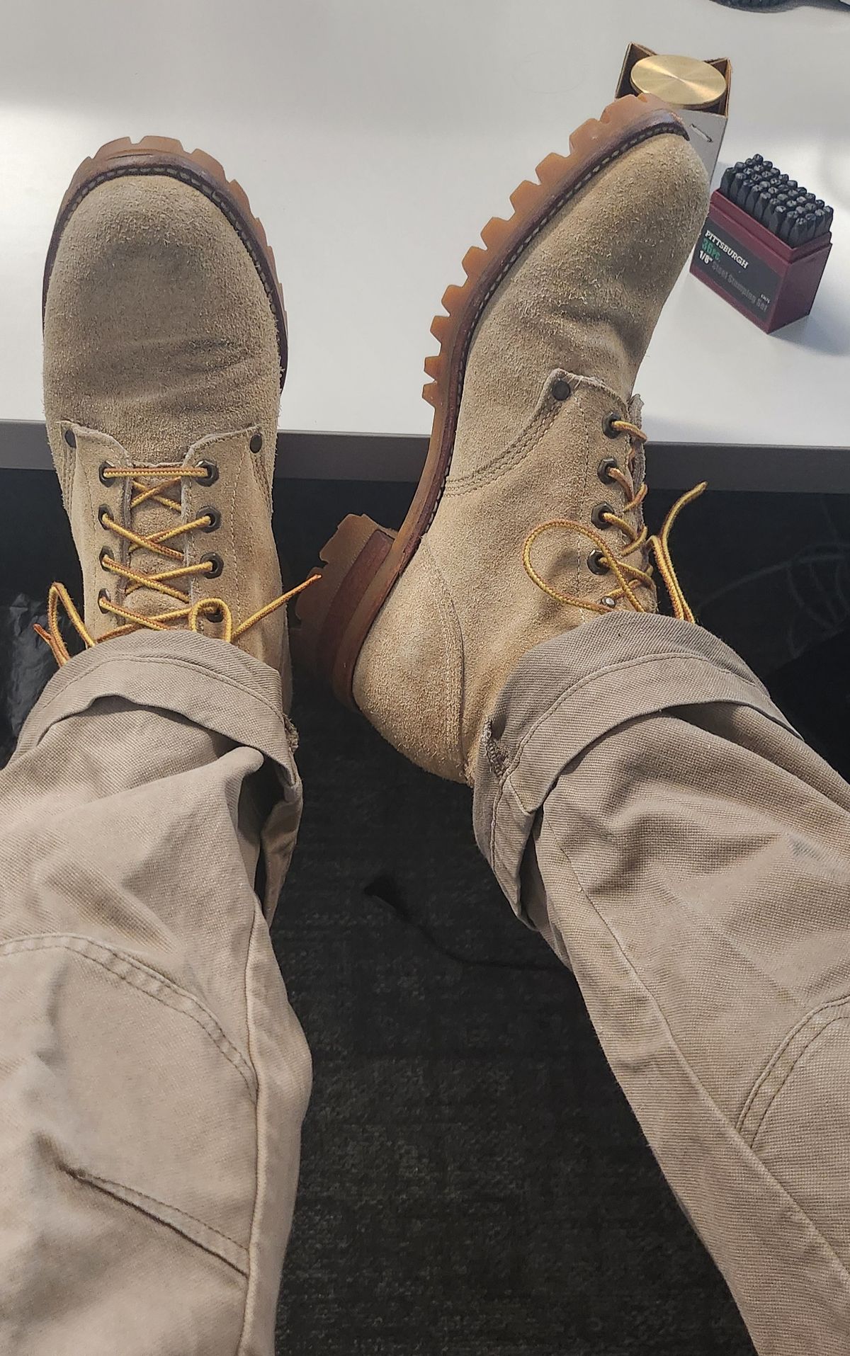 Photo by Zeonic on September 9, 2024 of the Chippewa Type 1 Service Boot in Sand Roughout.