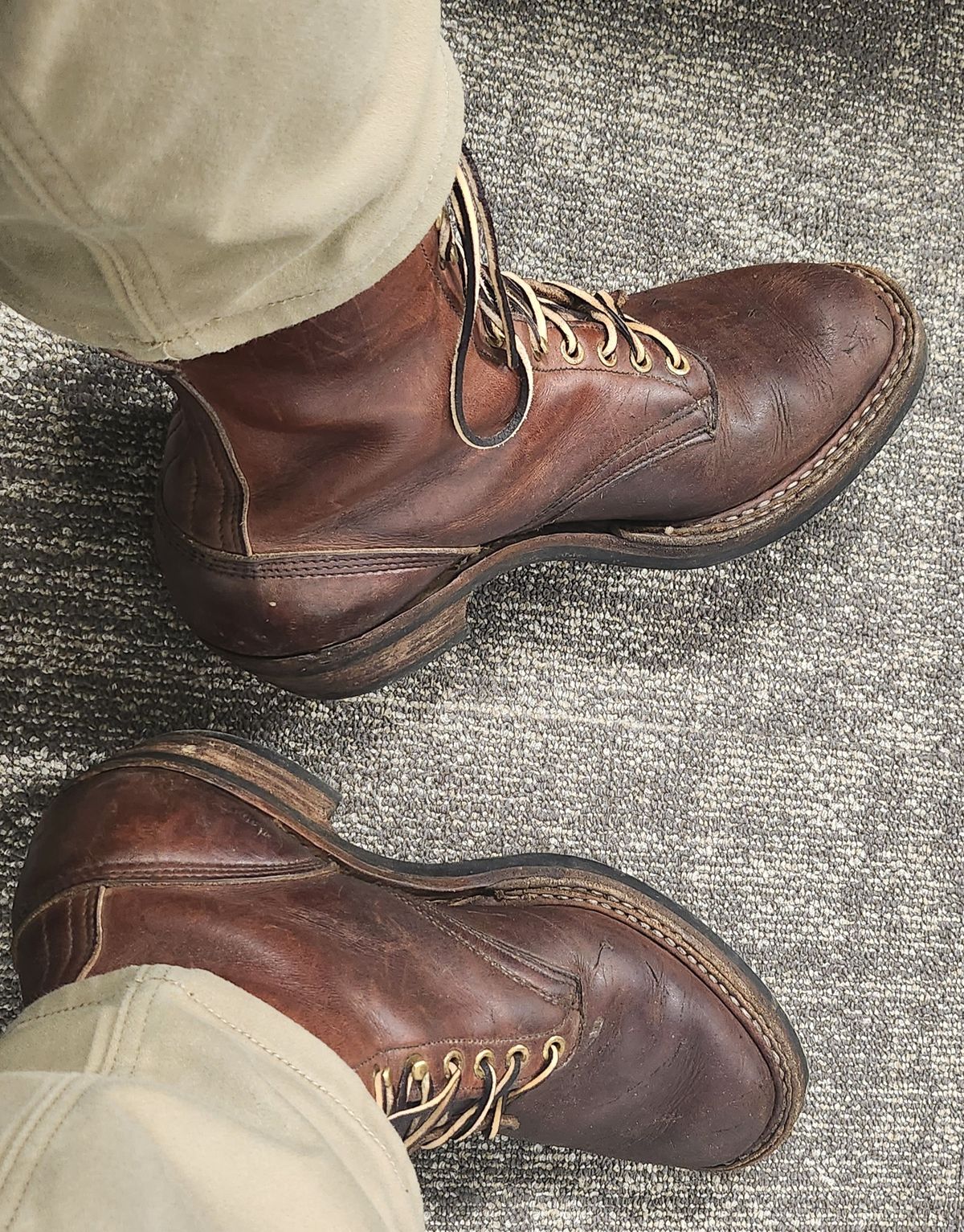Photo by Zeonic on September 28, 2023 of the White's Packer in Brown Distress.