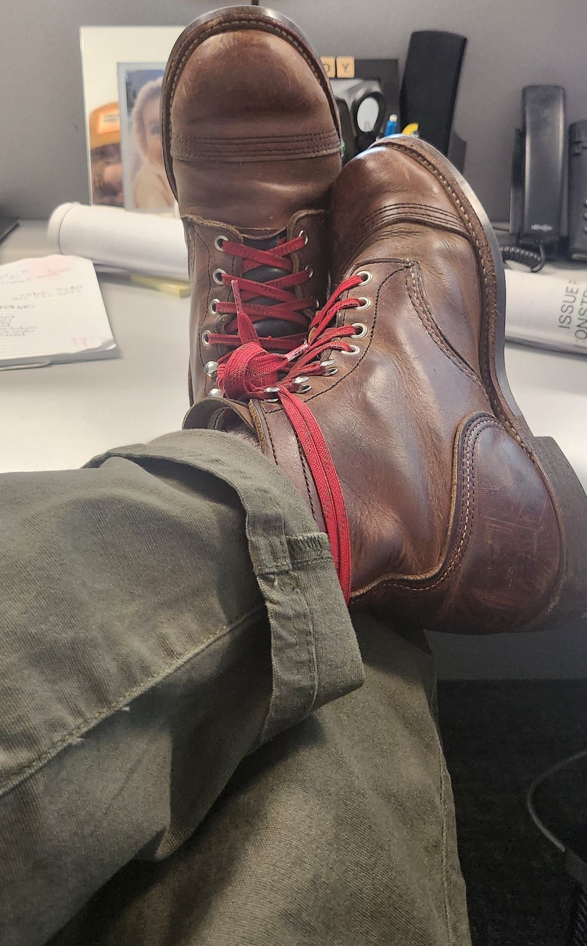 Photo by Zeonic on September 4, 2024 of the Red Wing Iron Ranger in S.B. Foot Copper Rough and Tough.