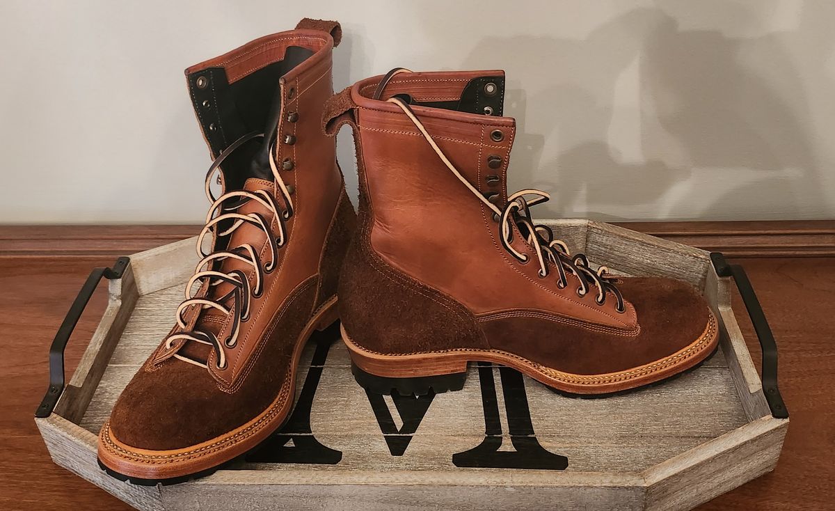 Photo by Zeonic on June 24, 2024 of the Fortis Boots Goldrush in Badalassi Carlo Cognac Minerva.