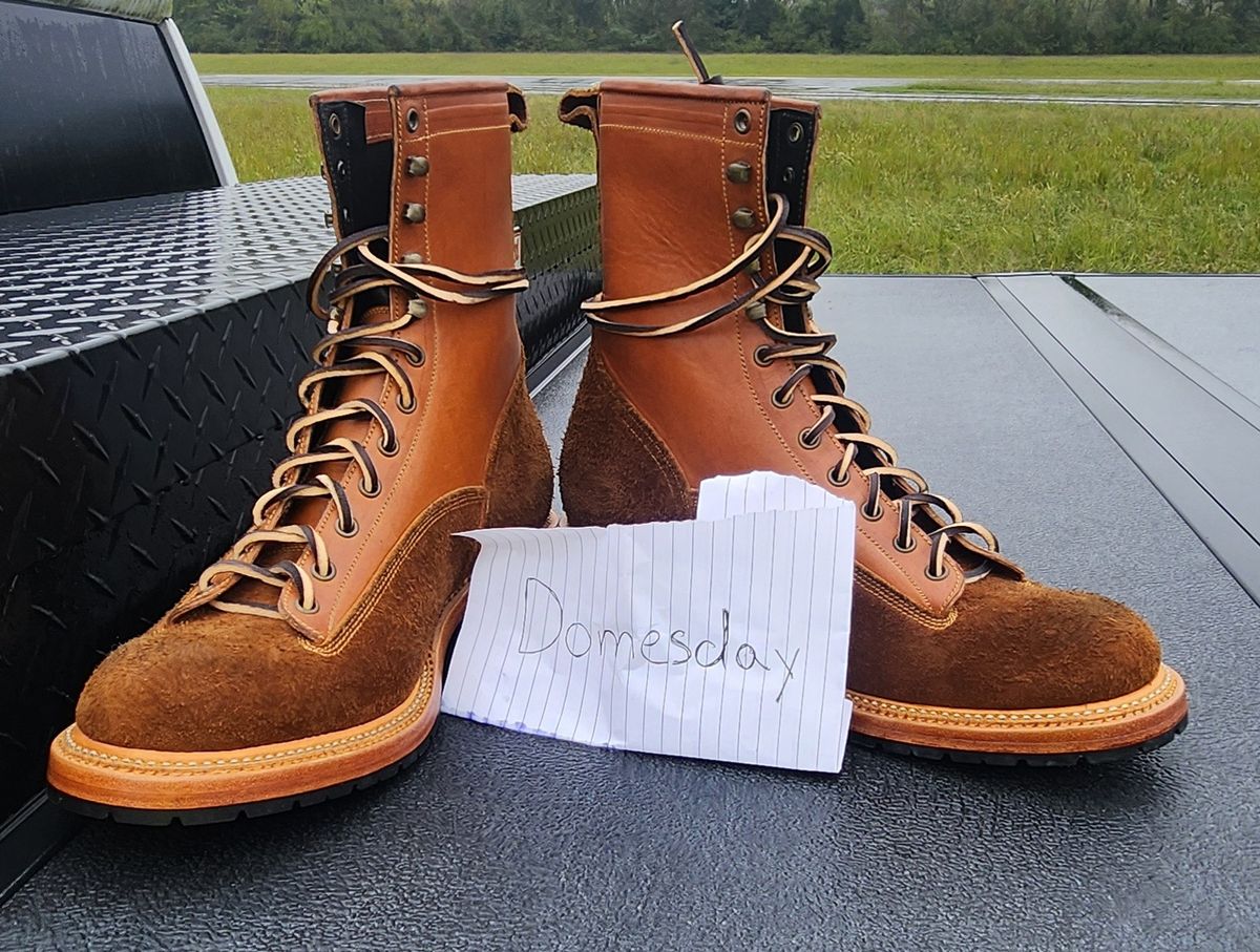 Photo by Zeonic on October 1, 2024 of the Fortis Boots Goldrush in Badalassi Carlo Cognac Minerva.