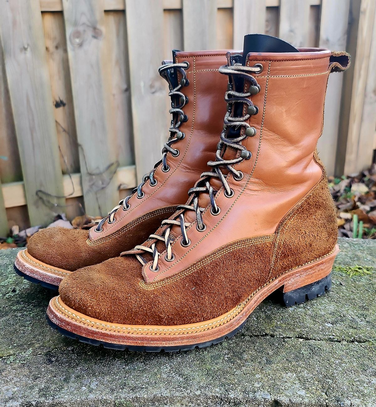 Photo by Zeonic on November 1, 2024 of the Fortis Boots Goldrush in Badalassi Carlo Cognac Minerva.