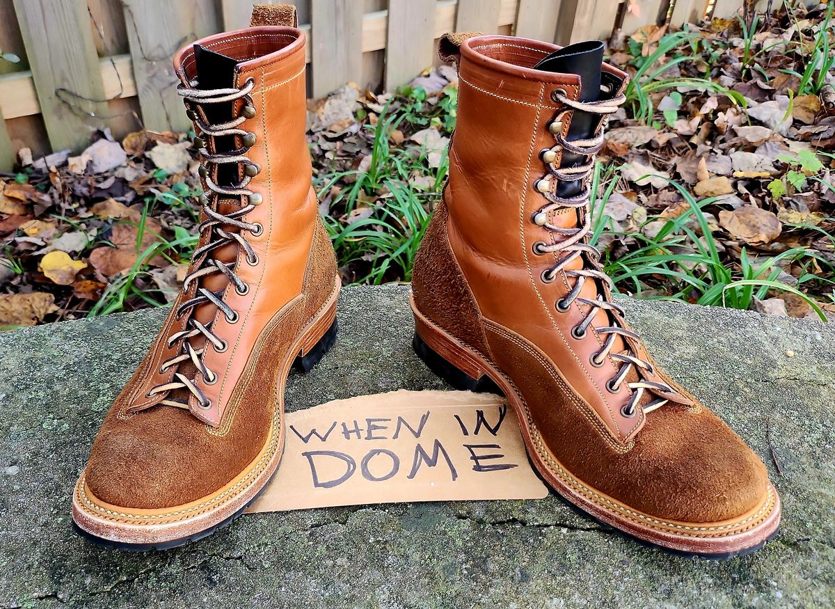 Photo by Zeonic on November 1, 2024 of the Fortis Boots Goldrush in Badalassi Carlo Cognac Minerva.