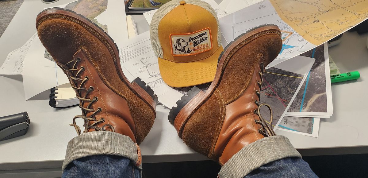 Photo by Zeonic on November 21, 2024 of the Fortis Boots Goldrush in Badalassi Carlo Cognac Minerva.