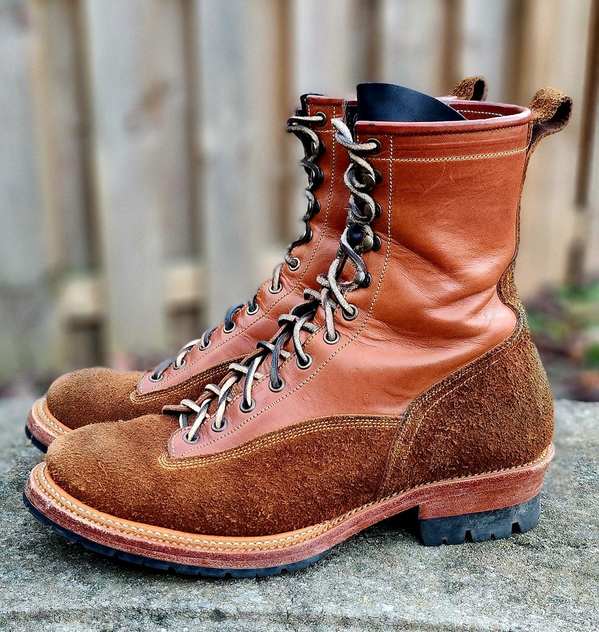Photo by Zeonic on December 3, 2024 of the Fortis Boots Goldrush in Badalassi Carlo Cognac Minerva.