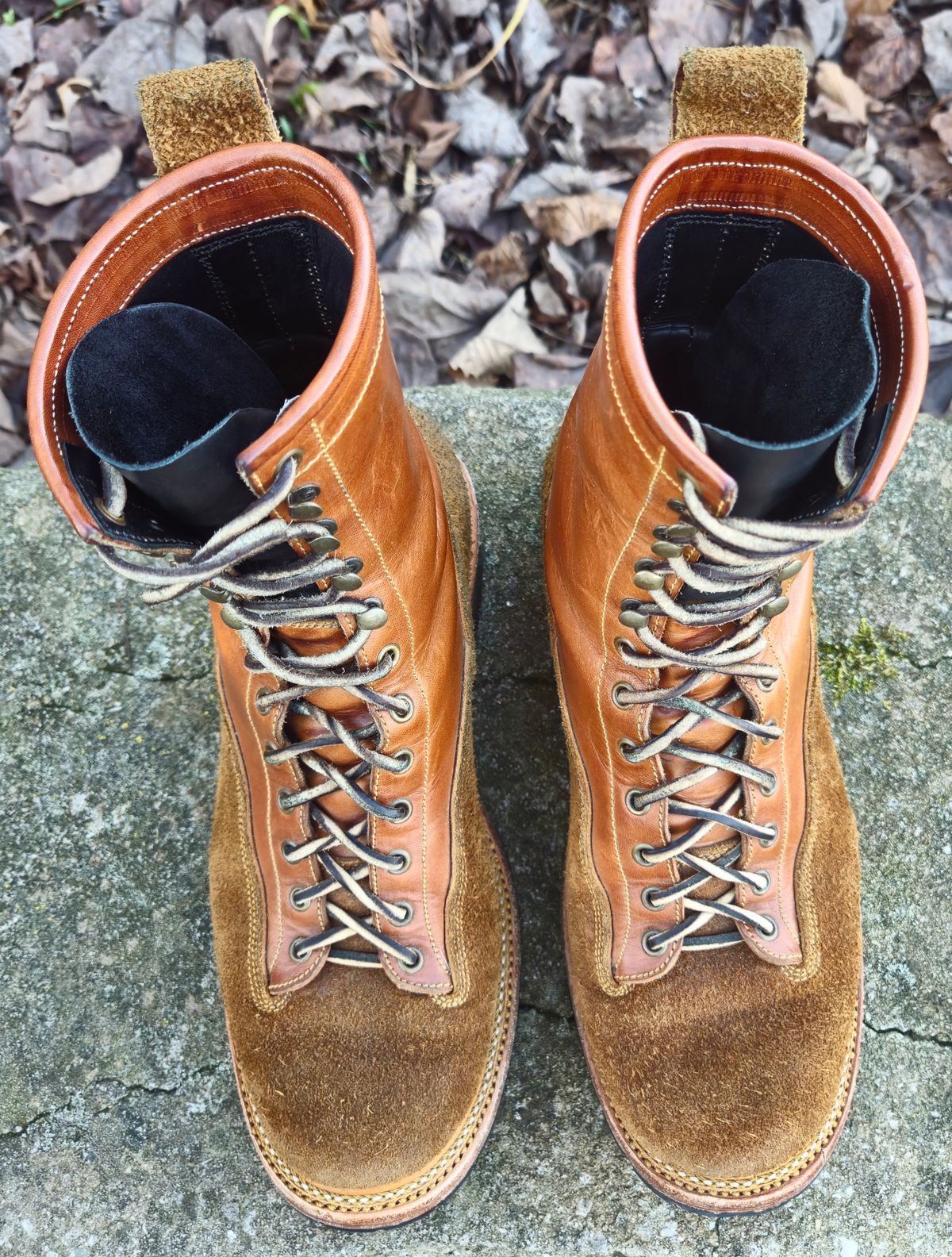 Photo by Zeonic on January 4, 2025 of the Fortis Boots Goldrush in Badalassi Carlo Cognac Minerva.