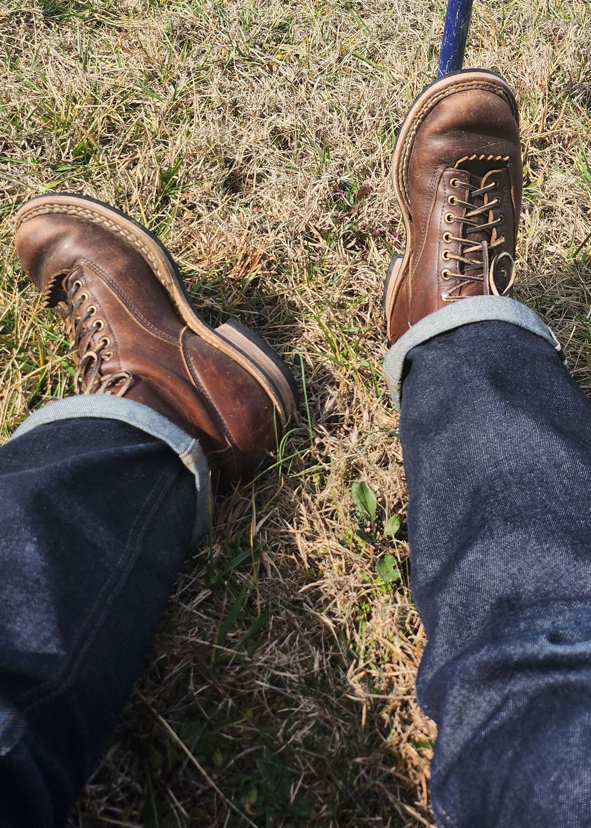 Photo by Zeonic on March 2, 2024 of the White's Bounty Hunter in Horween Brown Chromexcel.