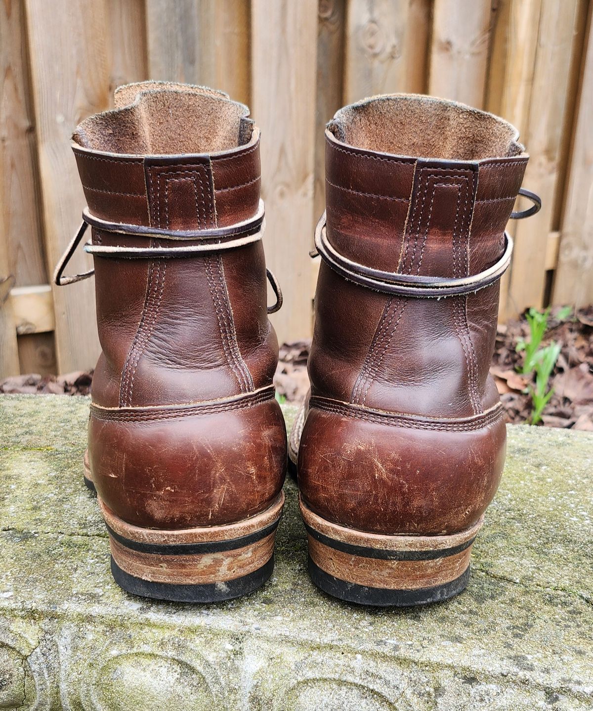 Photo by Zeonic on March 2, 2024 of the White's Bounty Hunter in Horween Brown Chromexcel.