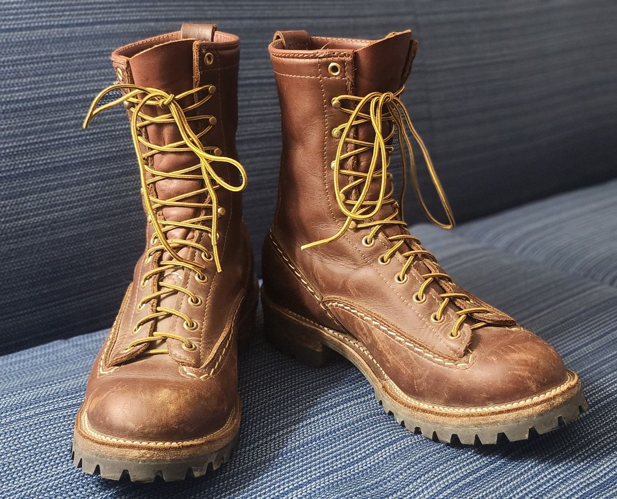 Photo by Zeonic on October 30, 2024 of the Wesco Jobmaster in Seidel Red Dog Oil Tan.