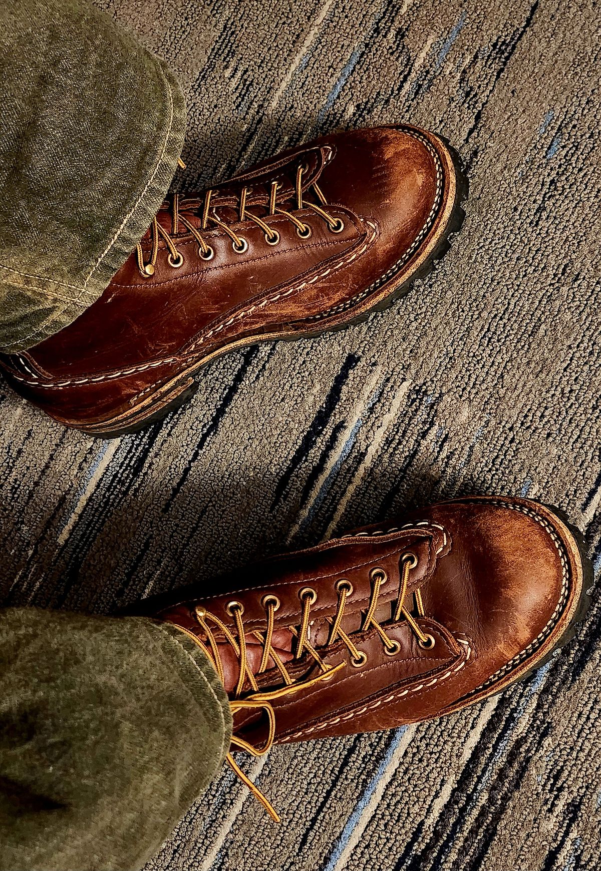 Photo by Zeonic on November 8, 2024 of the Wesco Jobmaster in Seidel Red Dog Oil Tan.