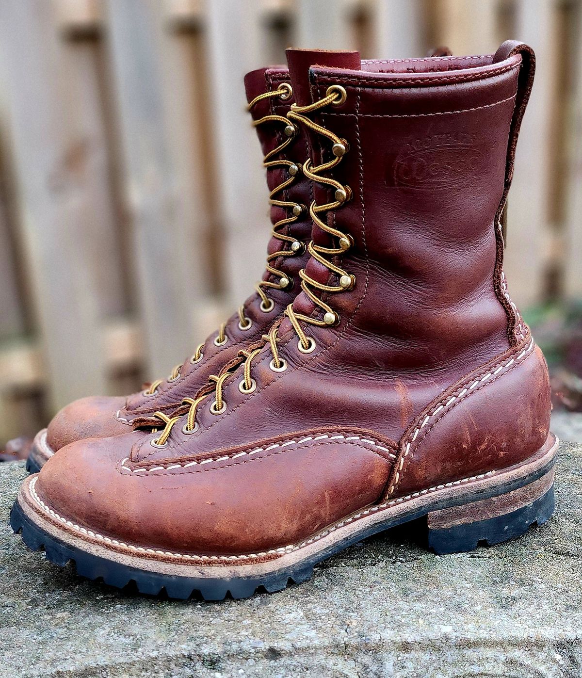 Photo by Zeonic on December 3, 2024 of the Wesco Jobmaster in Seidel Red Dog Oil Tan.