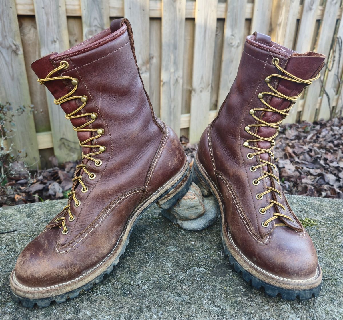 Photo by Zeonic on January 4, 2025 of the Wesco Jobmaster in Seidel Red Dog Oil Tan.