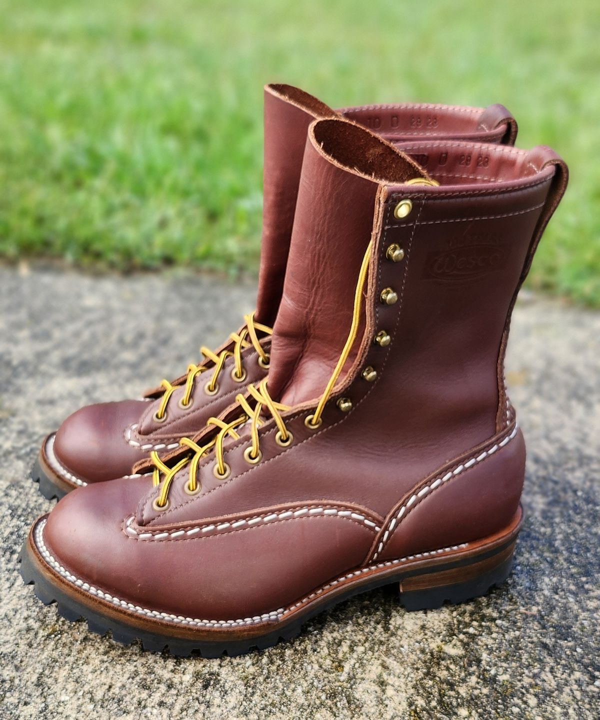 Photo by Zeonic on October 1, 2024 of the Wesco Jobmaster in Seidel Red Dog Oil Tan.