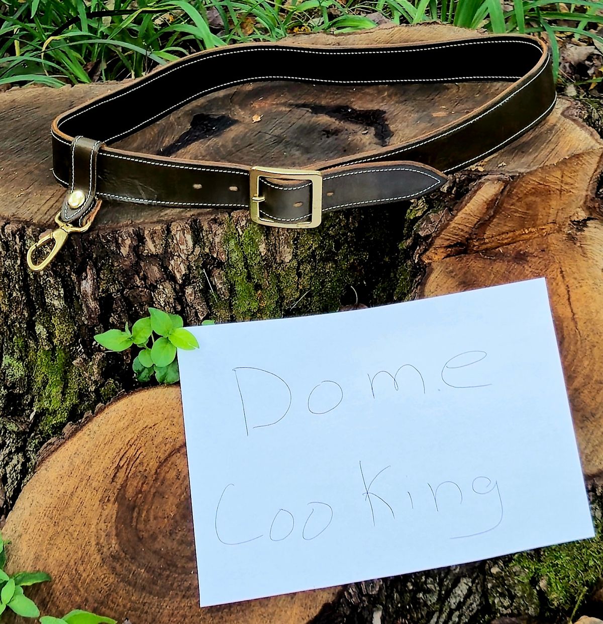 Photo by Zeonic on November 1, 2025 of the Unsung Yoke Belt in Wickett & Craig Olive Oiled Latigo.