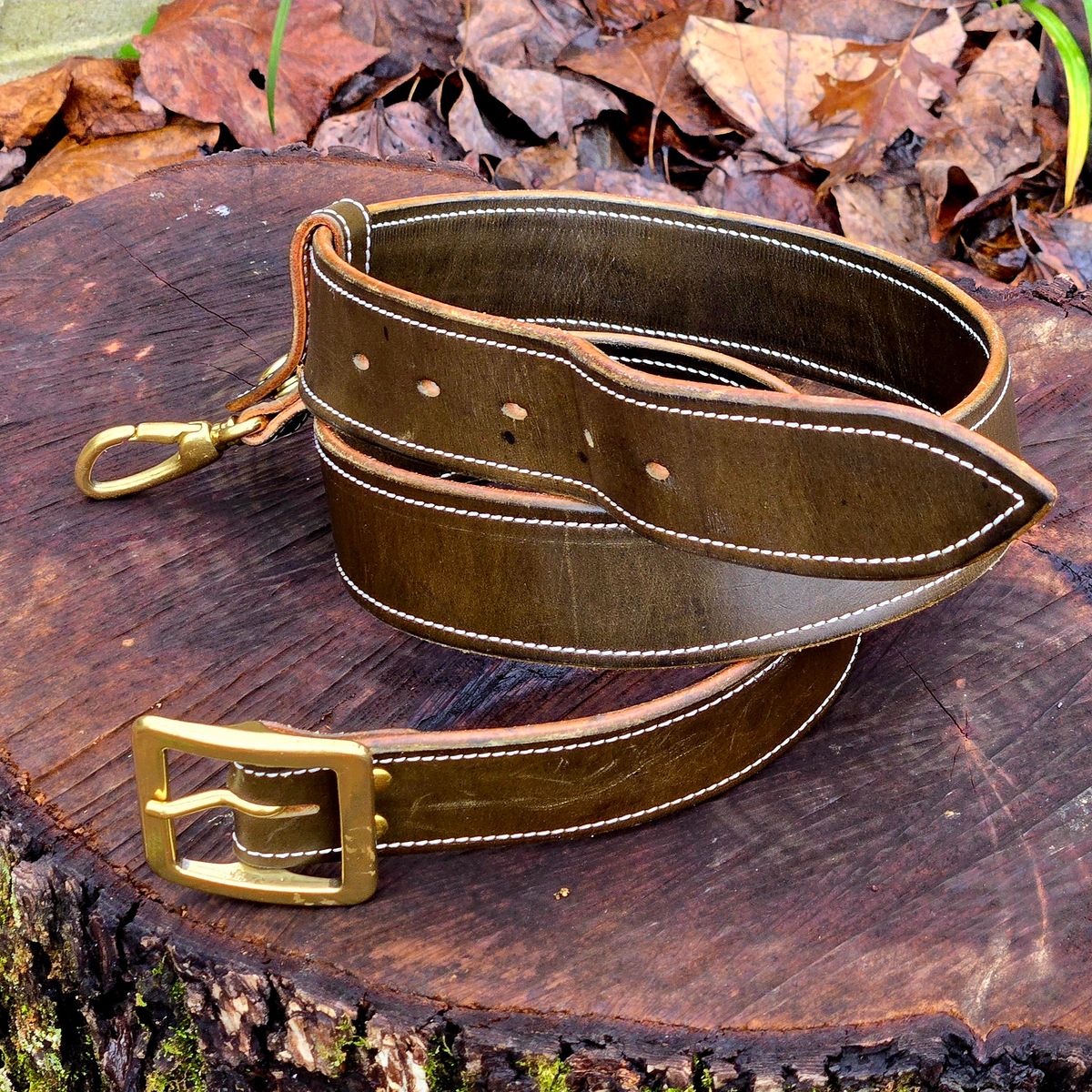 Photo by Zeonic on December 2, 2025 of the Unsung Yoke Belt in Wickett & Craig Olive Oiled Latigo.