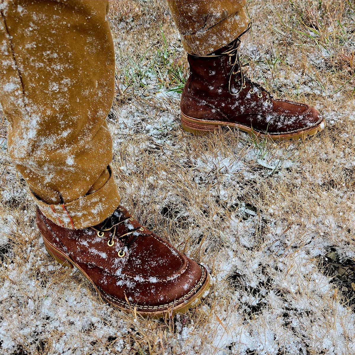 Photo by Zeonic on November 10, 2025 of the Nicks Moc Toe in 64 Mahogany.