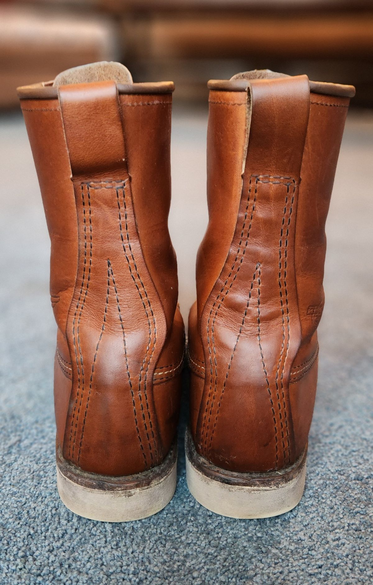Photo by Longshot on December 4, 2023 of the Red Wing 8-Inch Classic Moc in S.B. Foot Oro-Iginal.