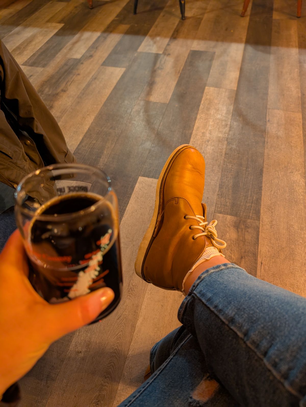 Photo by kristinr on March 5, 2025 of the Hook & Punch Chukka V2 in Horween Sunflower cavalier.