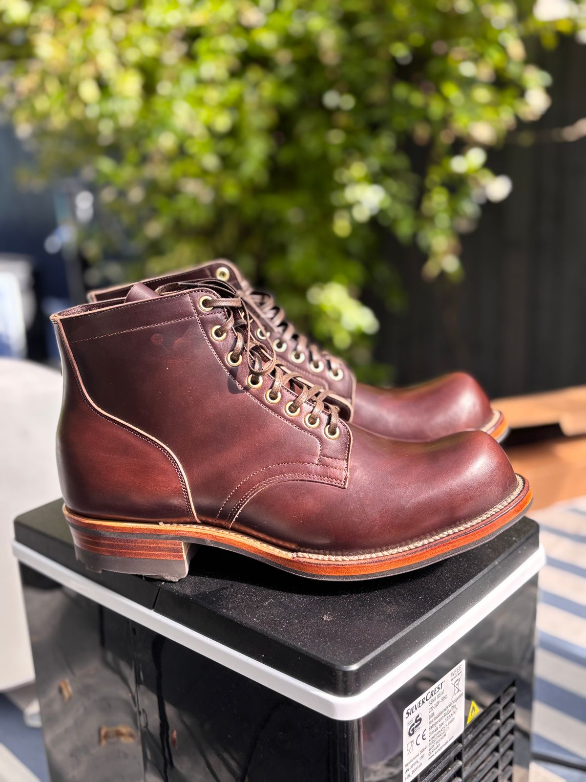 Photo by Snubz72 on July 10, 2025 of the Viberg Viberg 310 in Vibery / Horween Brown CXL.