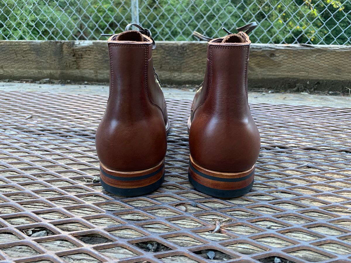 Photo by bwbullard on October 6, 2023 of the Viberg Service Boot in Horween Brown Chromexcel.