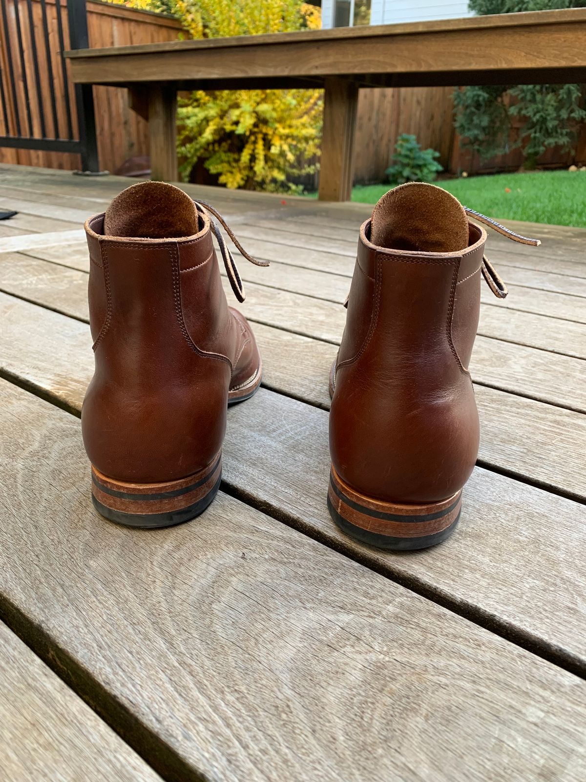 Photo by bwbullard on November 8, 2023 of the Viberg Service Boot in Horween Brown Chromexcel.