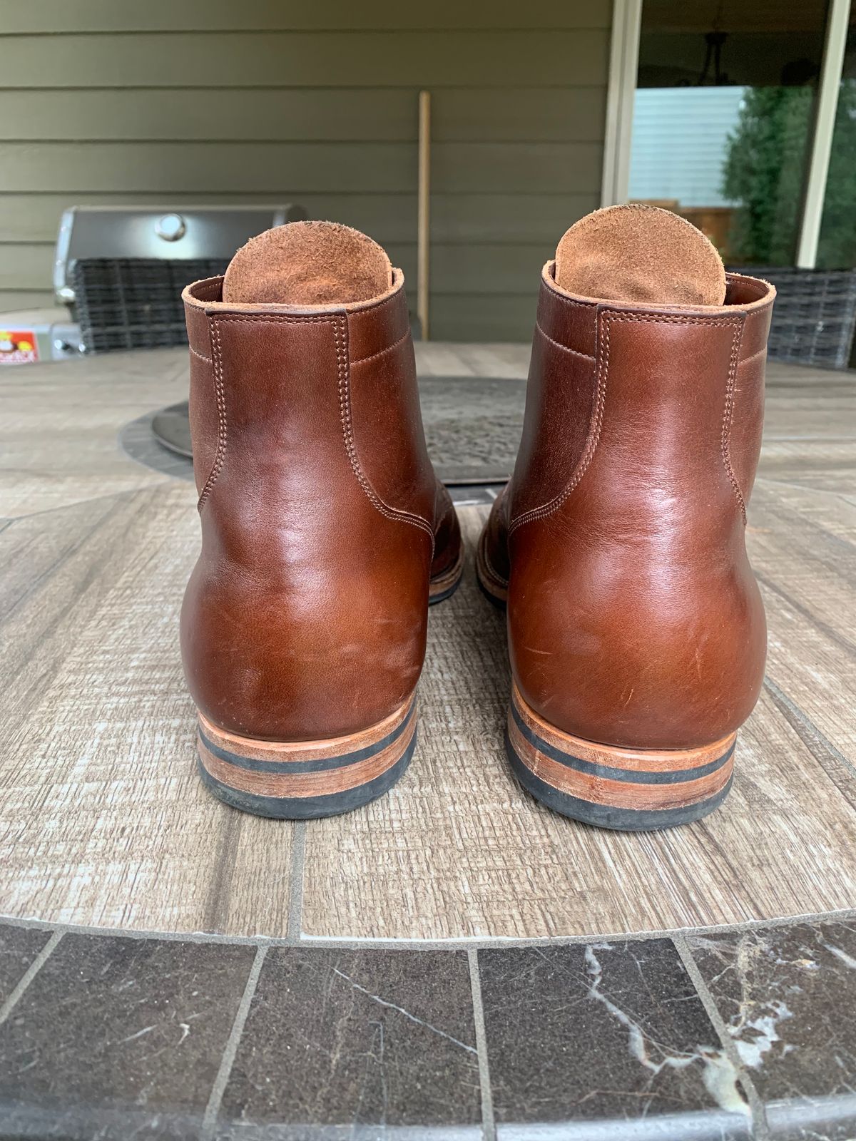 Photo by bwbullard on January 1, 2024 of the Viberg Service Boot in Horween Brown Chromexcel.