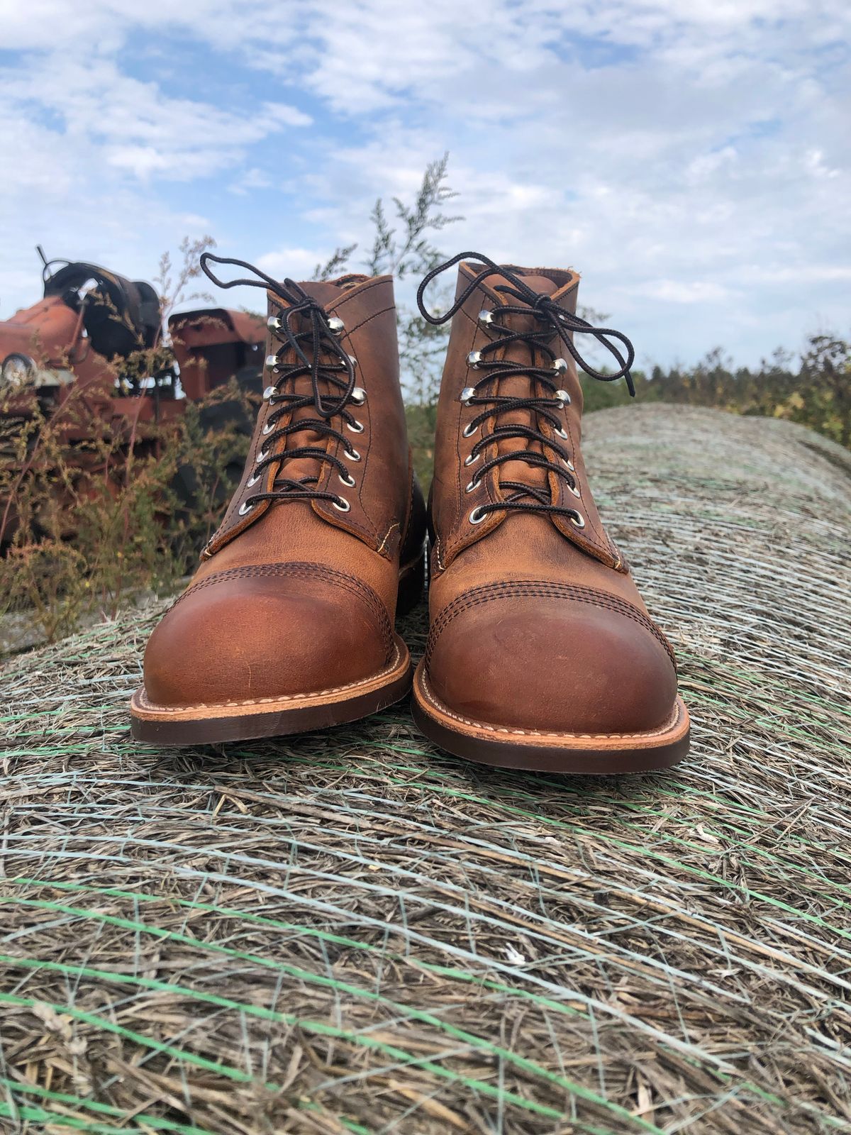 Photo by Hoov on October 2, 2022 of the Red Wing Iron Ranger in S.B. Foot Copper Rough and Tough.