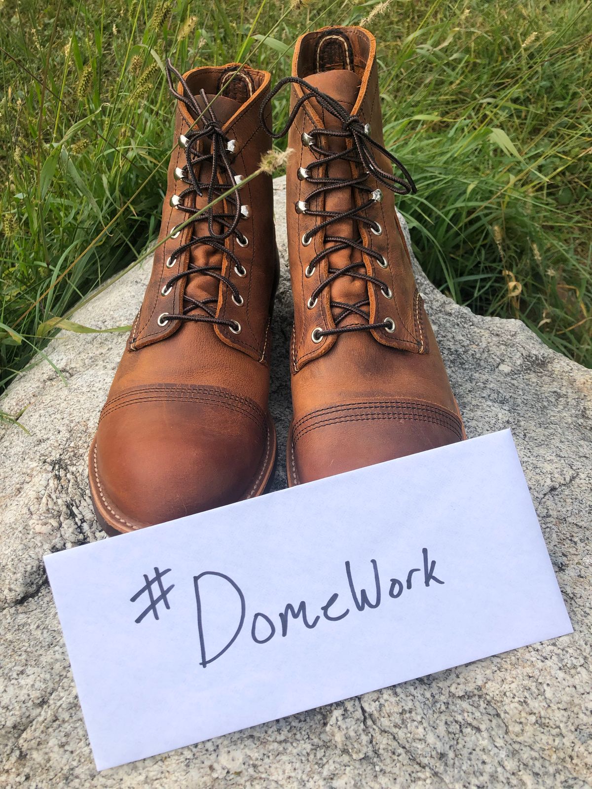 Photo by Hoov on October 2, 2022 of the Red Wing Iron Ranger in S.B. Foot Copper Rough and Tough.
