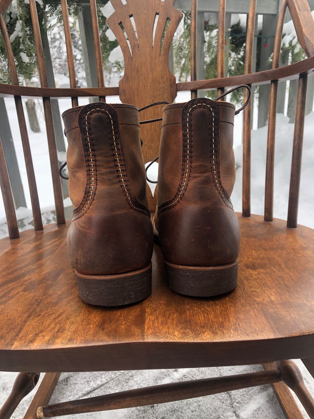 Photo by Hoov on January 5, 2023 of the Red Wing Iron Ranger in S.B. Foot Copper Rough and Tough.