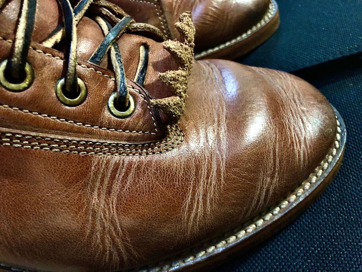 Photo by blinkerfluid on November 15, 2023 of the Jakkrabbits Ivories Boot in Horween Natural Dublin.